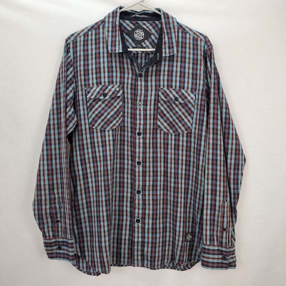 Obey plaid shirt